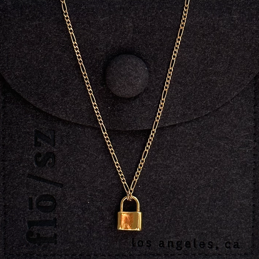 Everyday Gold Layering Dainty Lock Love Forever Necklace for Sensitive Skin