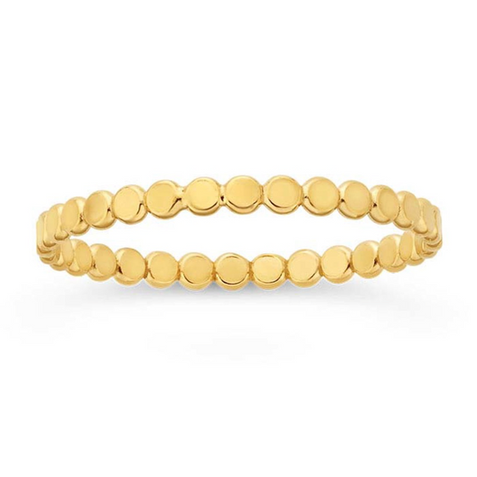 14k Dainty Gold Filled Beaded Stacking Ring